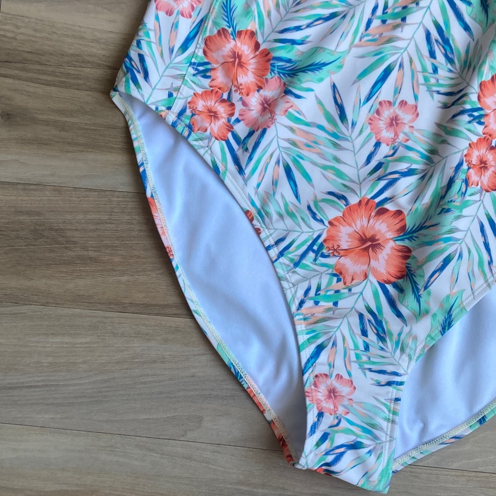 Nicole Miller One piece racerback Swimsuit Bellini blossom floral printed 3X - Picture 6 of 17